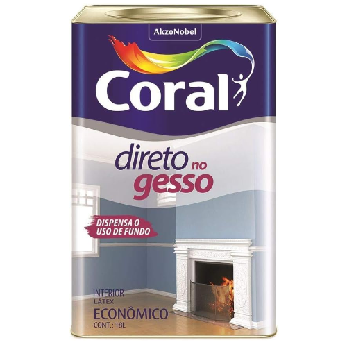 Tinta Direto do Gesso Branca de 18L Coral